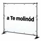 Állítható mobil molinóállvány bérlés – háttérállvány rendezvényekre